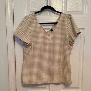 Ann Taylor gingham plaid top